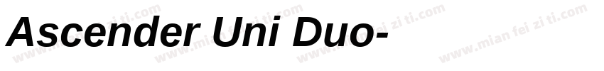 Ascender Uni Duo字体转换